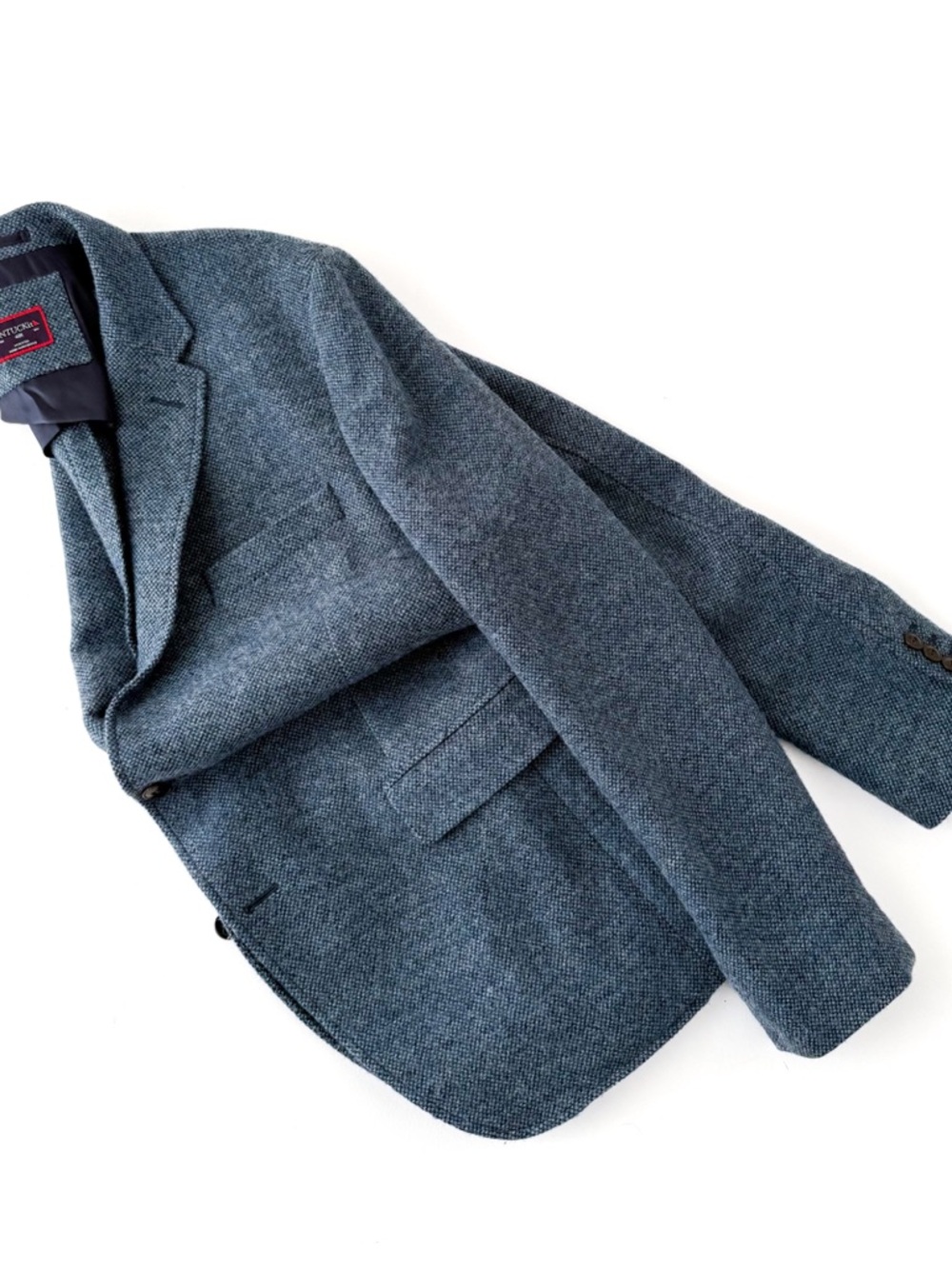 New UNTUCKit Flannel Italian Wool Blazer Sport Coat Piper Blue Mens 40R - Picture 3 of 14